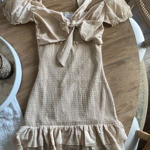 Size large juniors smocked bodycon mini dress